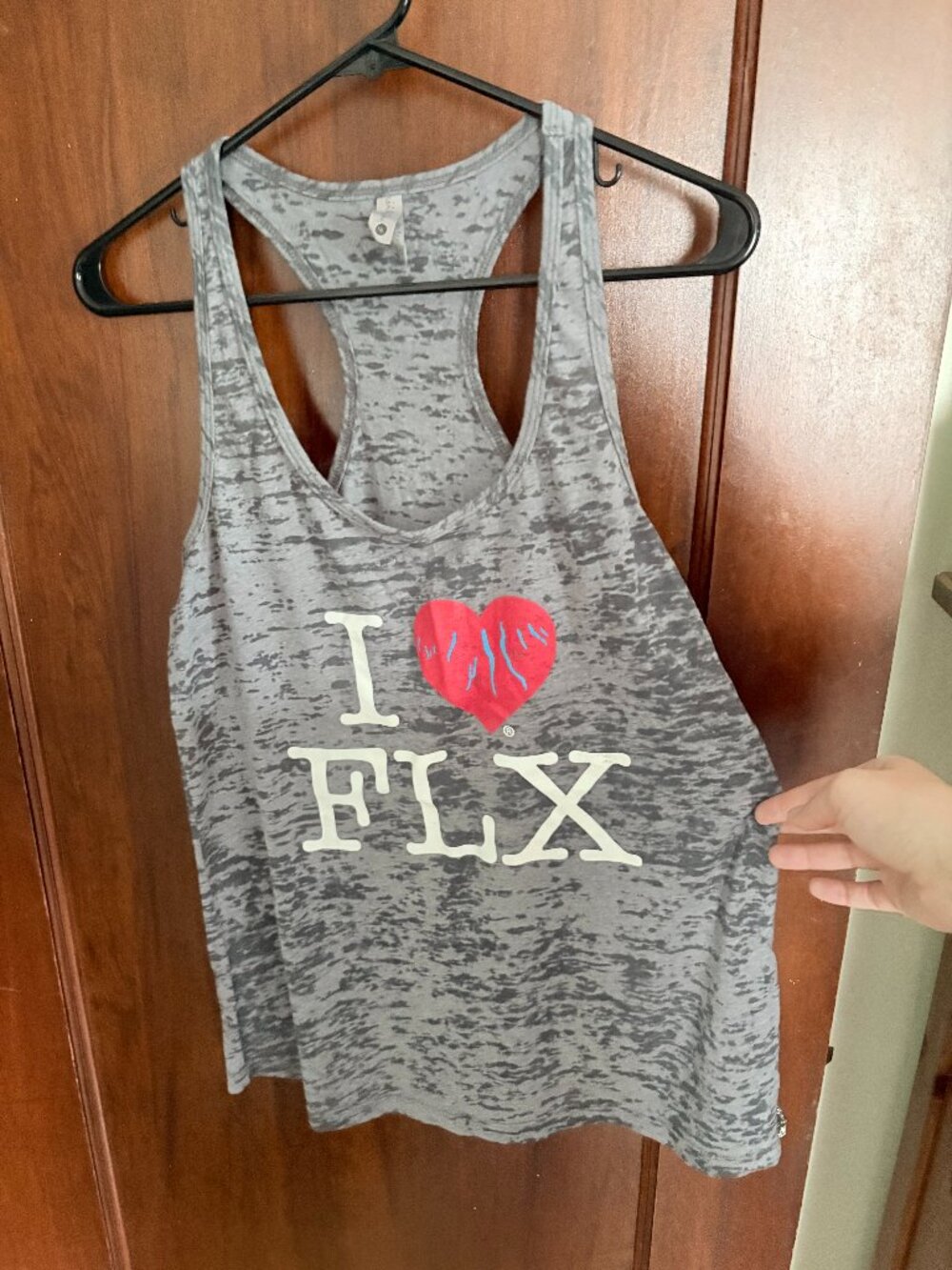 "I Love FLX" Racer Bank Tank, Size XL